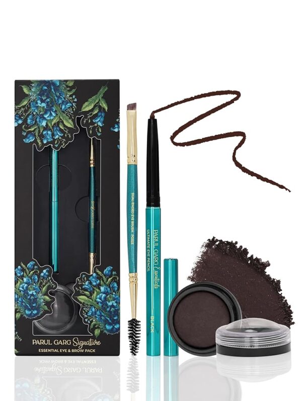 Parul Garg Signature Essential Pencil Eyebrow & Matte Kajal Pack (Deep Brown)