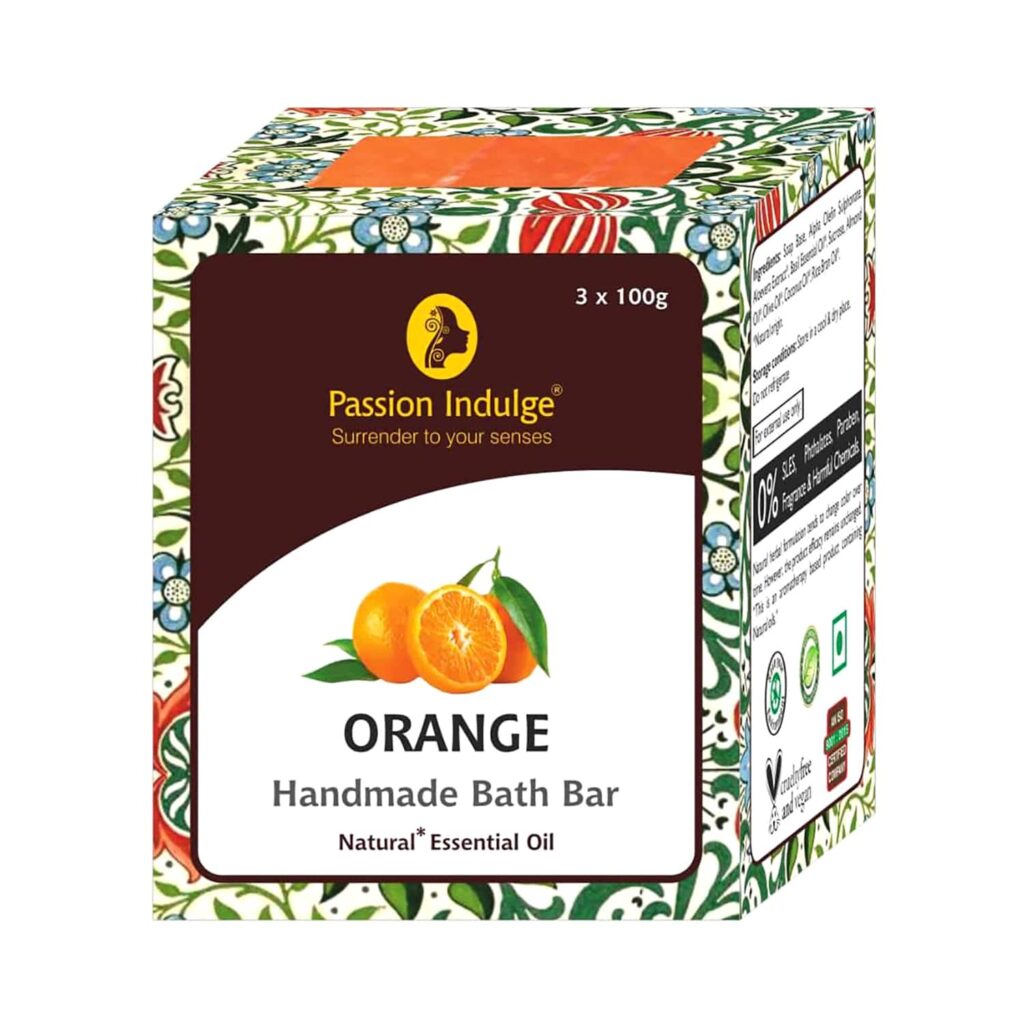 Passion Indulge Orange Handmade Bath Bar Soap (3 pcs) - Passion Indulge
