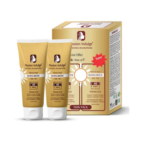Passion Indulge Papain Anti-Tan Sunscreen (2 pcs) - Passion Indulge
