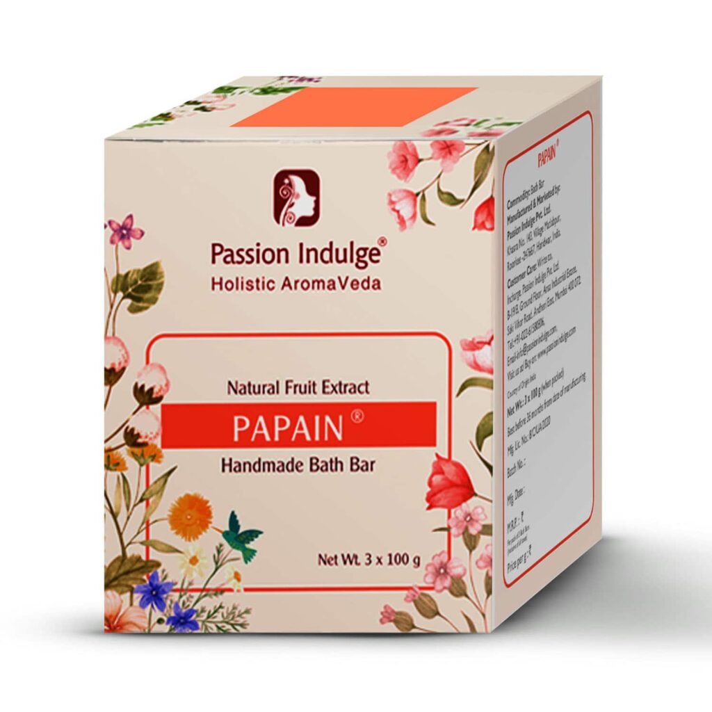Passion Indulge Papain Handmade Bath Bar Soap - Pack Of 3 (100 gm Each) - Passion Indulge