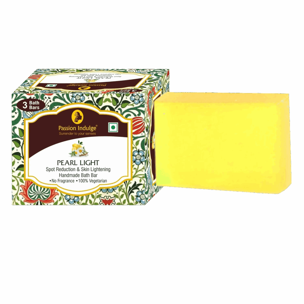 Passion Indulge Pearl Light Handmade Bath Bar Soap - Pack Of 3 (100 gm Each) - Passion Indulge