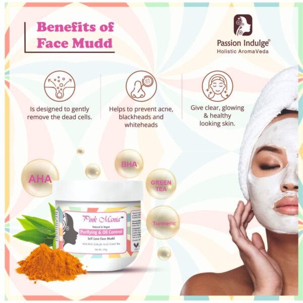 Passion Indulge Pinkmania Aha-Bha Face Mudd For Oily Skin (200 gm) - Passion Indulge