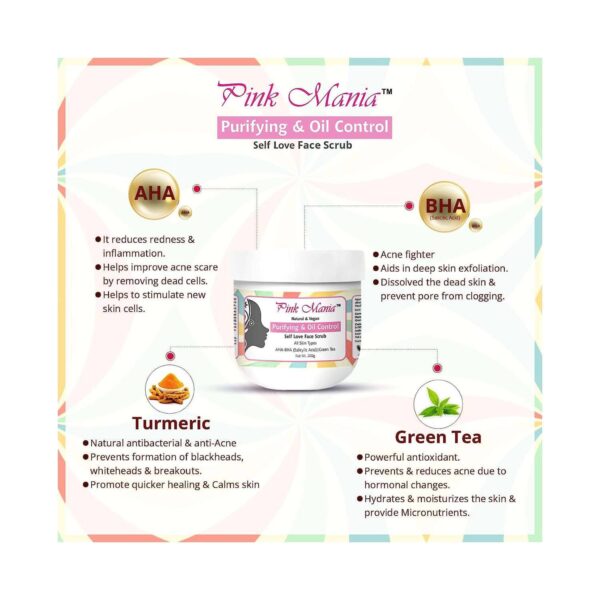 Passion Indulge Pinkmania Aha-Bha Face Scrubb For Oily Skin (200 gm) - Passion Indulge