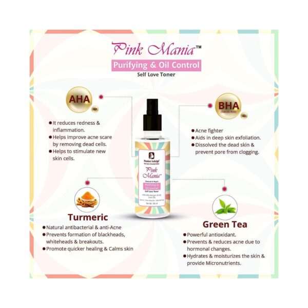 Passion Indulge Pinkmania Aha-Bha Face Toner (100 ml) - Passion Indulge