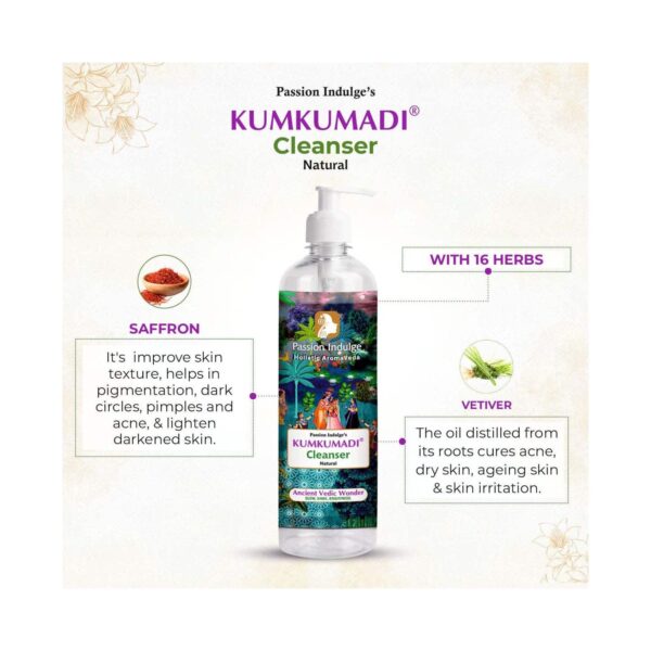 Passion Indulge Professional Kumkumadi Skin Glowing Cleanser for Face (500 g) - Passion Indulge