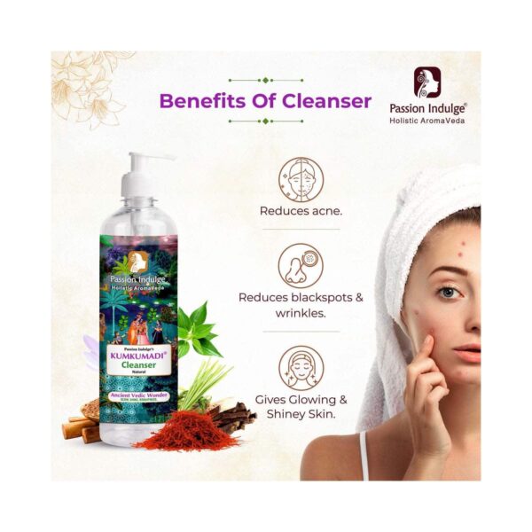 Passion Indulge Professional Kumkumadi Skin Glowing Cleanser for Face (500 g) - Passion Indulge