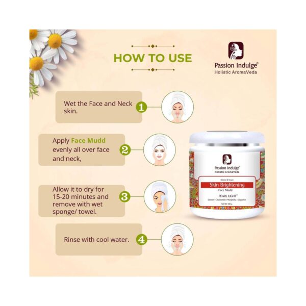 Passion Indulge Professional Pearl Light Skin Brightening Face Mudd (500 g) - Passion Indulge