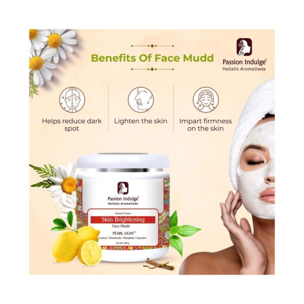 Passion Indulge Professional Pearl Light Skin Brightening Face Mudd (500 g) - Passion Indulge