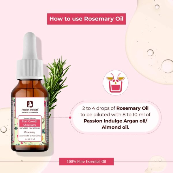 Passion Indulge Rosemary Hair Growth Essential Oil, Prevent Acne & Scalp Disorder (10 ml) - Passion Indulge