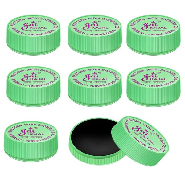 Pearl Eyeflax Jai Matte Finish Ayurvedic Kajal for Babies (Black) - Pack of 8 Matte Finish