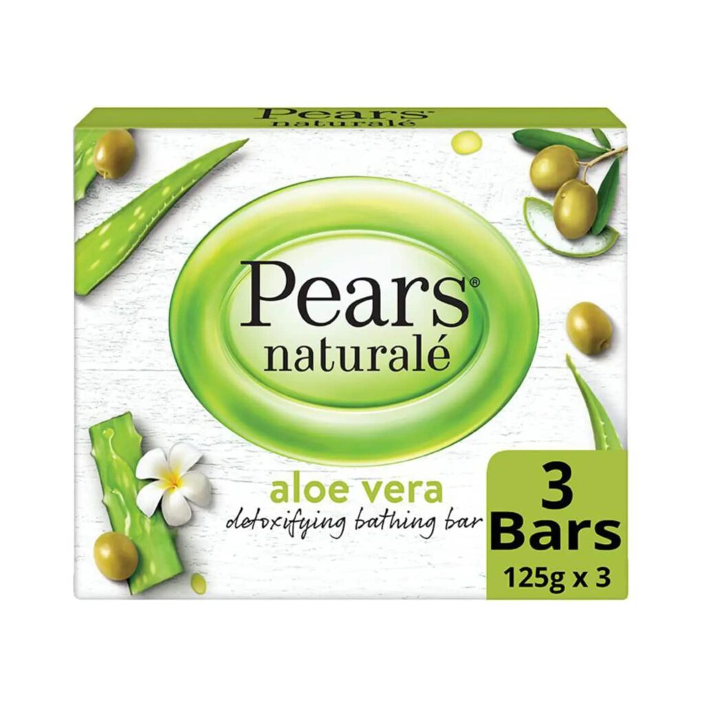 Pears Naturale Aloe Vera Detoxifying Bar Soap (3Pcs) - Pears