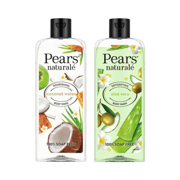 Pears Naturale Nourishing Coconut Water + Detoxifying Aloevera Bodywash Combo - Pears
