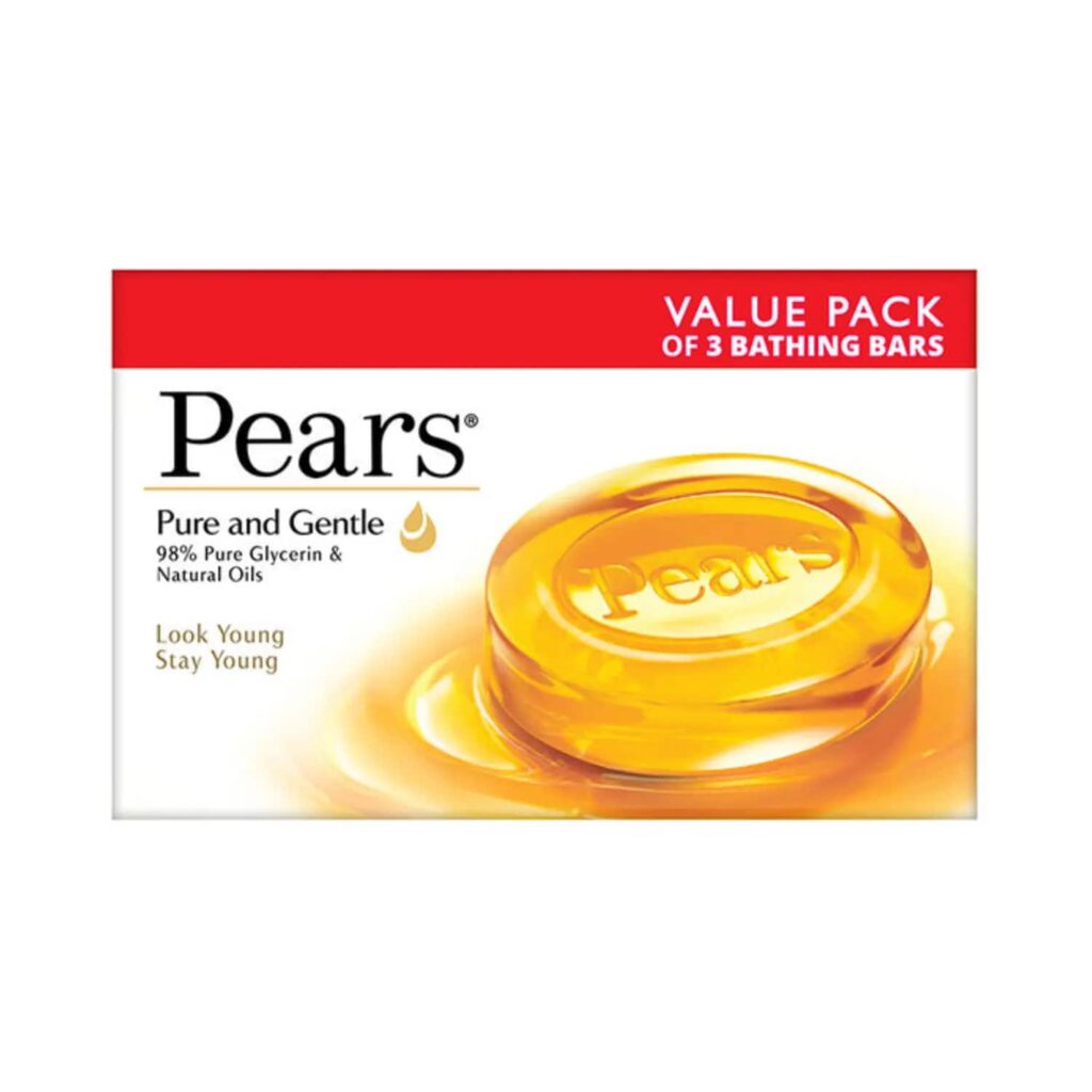 Pears Pure & Gentle Bathing Bar Soap (3Pcs) - Pears