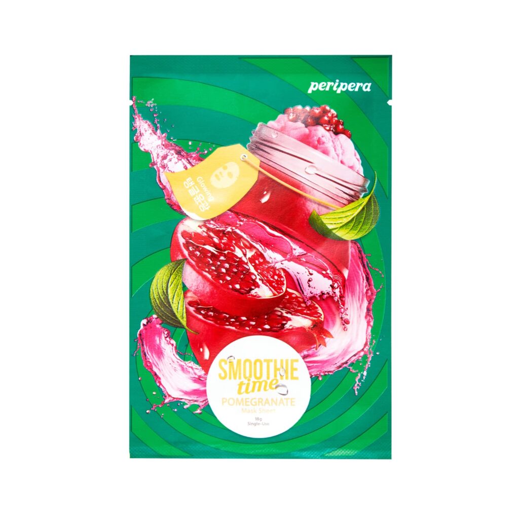 Peripera Smoothie Time 2 Pomegranate Glowing Sheet Mask (18g) - Peripera