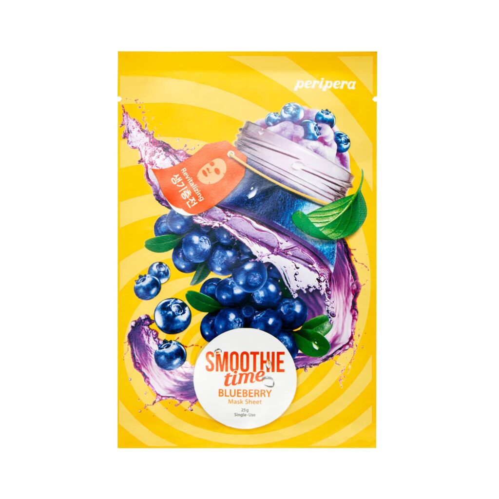Peripera Smoothie Time 3 Blueberry Revitalizing Sheet Mask (25g) - Peripera