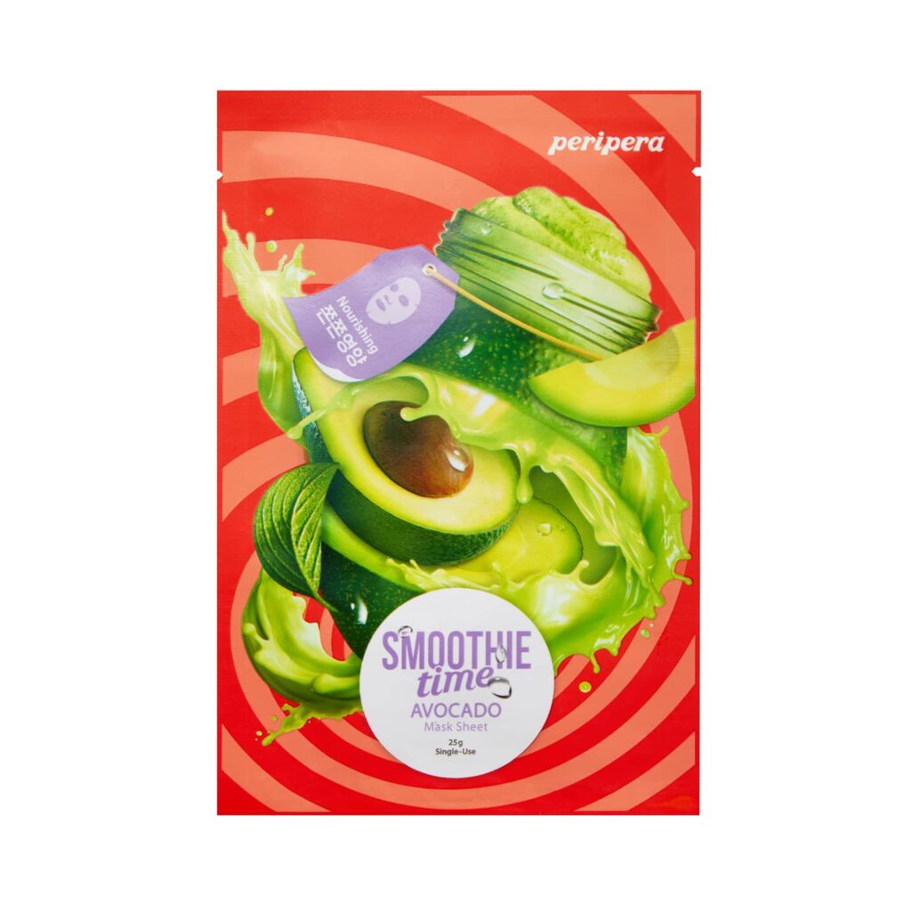 Peripera Smoothie Time 5 Avocado Nourishing Sheet Mask (25g) - Peripera