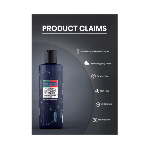 Peter England Hydrating Body & Hair Cleanser (250ml) - Peter England