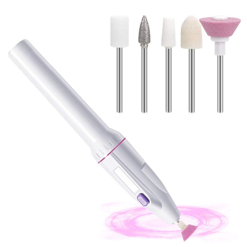 Peyx Electric Nail Drill Nails Art File Electric Manicure Drill Set, Portable Nail Buffer Fingernail Grinder Kit Multi-function Natural Toe Nail Polisher Grinding Burnishing...