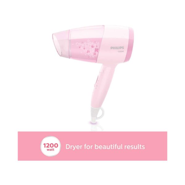 Philips 1200W Thermoprotect Hair Dryer With Air Concentrator + Diffuser Attachment BHC017/00 - Pink - Philips