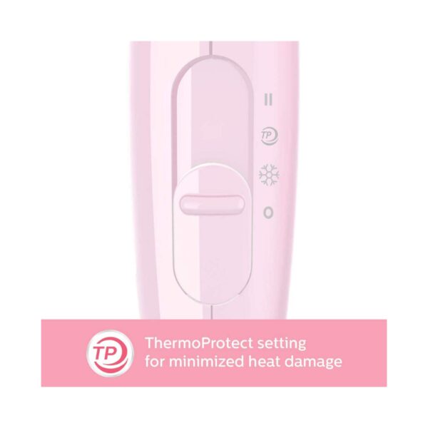 Philips 1200W Thermoprotect Hair Dryer With Air Concentrator + Diffuser Attachment BHC017/00 - Pink - Philips