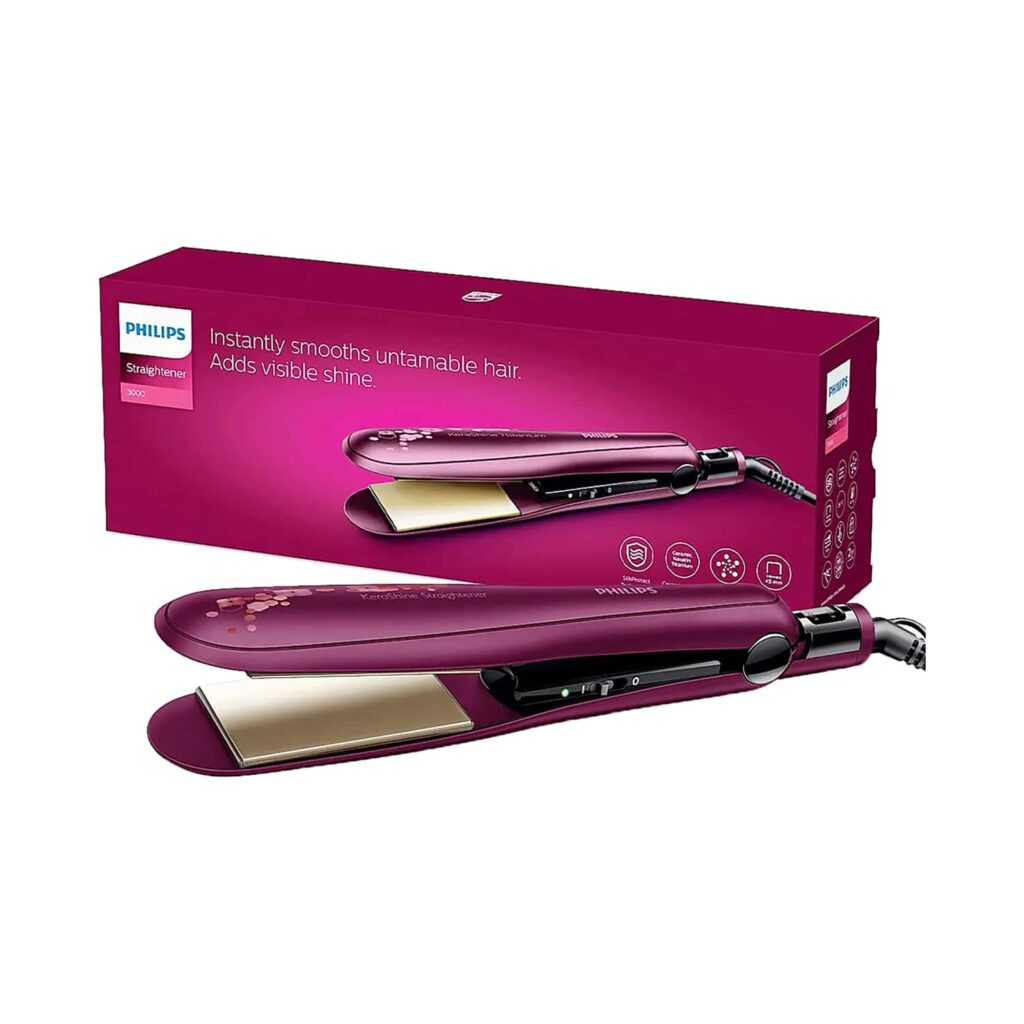 Philips BHS738/00 KeraShine Titanium Wide Plate Straightener With Silkprotect Technology - Philips