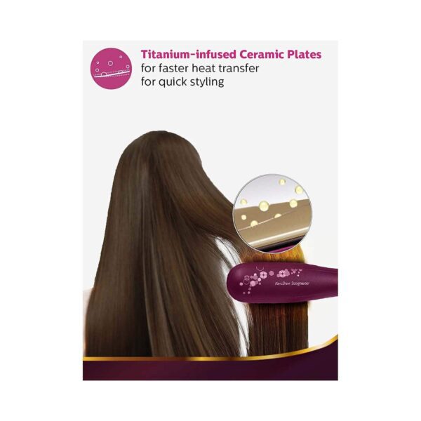 Philips BHS738/00 KeraShine Titanium Wide Plate Straightener With Silkprotect Technology - Philips