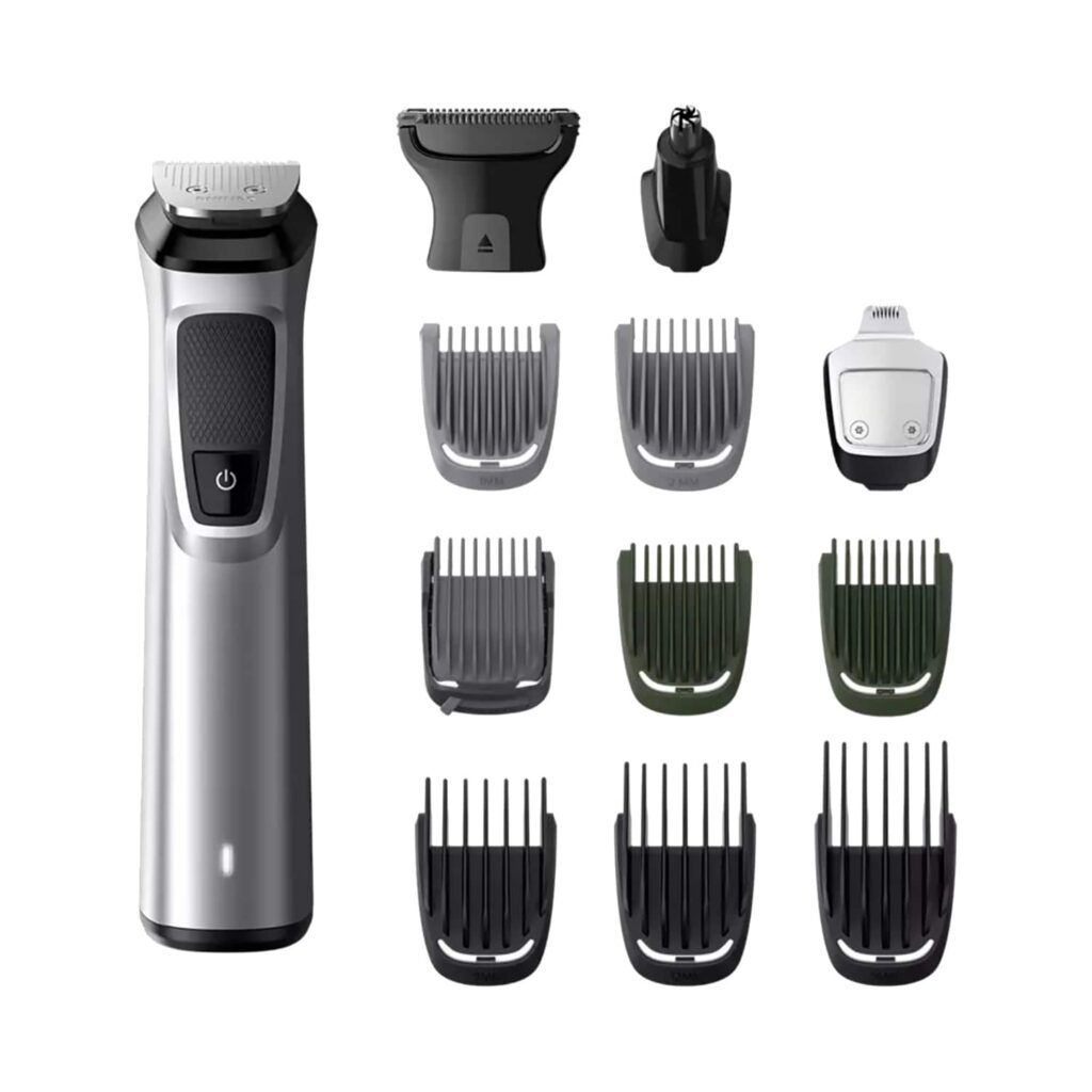 Philips MG7715/65 Multigroom Series 7000 Face Hair And Body Trimmer For Men (13 Pcs) - Philips
