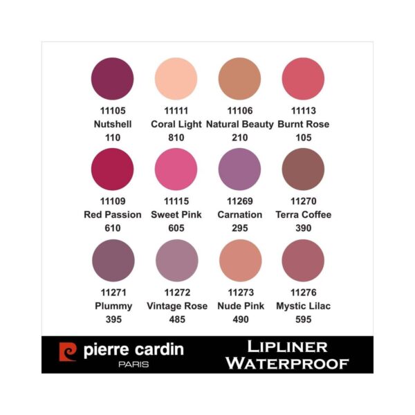 Pierre Cardin Paris Waterproof Lip Liner Pencil - 595 Mystic Lilac (0.4g) - Pierre Cardin Paris