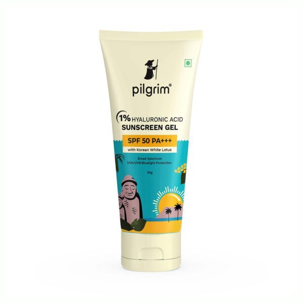 Pilgrim 1% Hyaluronic Acid Sunscreen Gel SPF 50 PA+++ (50 g) - Pilgrim