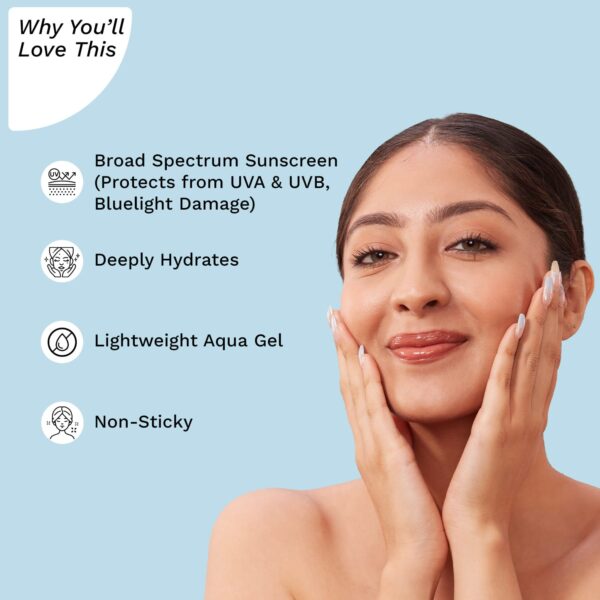 Pilgrim 1% Hyaluronic Acid Sunscreen Gel SPF 50 PA+++ (50 g) - Pilgrim