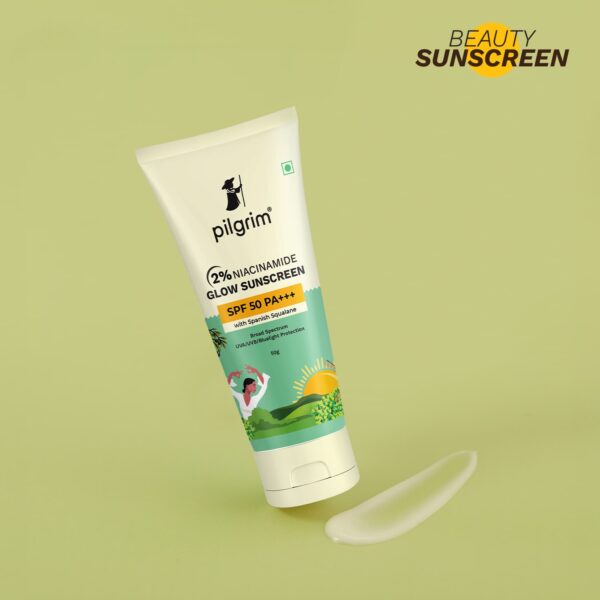 Pilgrim 2% Niacinamide Glow Sunscreen SPF 50 PA+++ (50 g) - Pilgrim