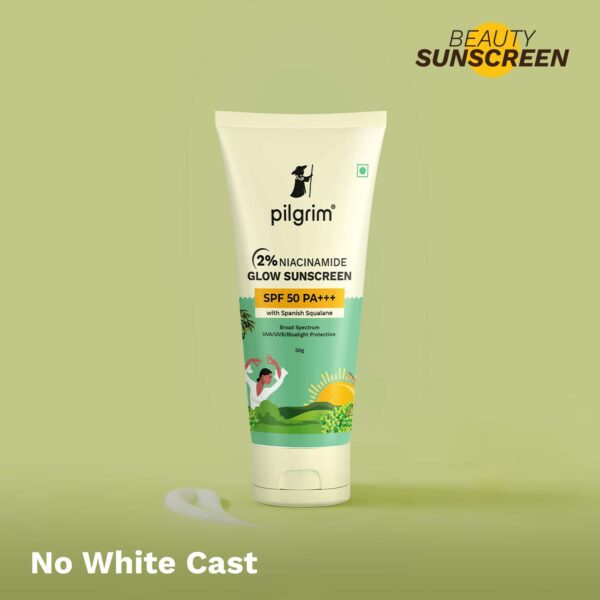 Pilgrim 2% Niacinamide Glow Sunscreen SPF 50 PA+++ (50 g) - Pilgrim