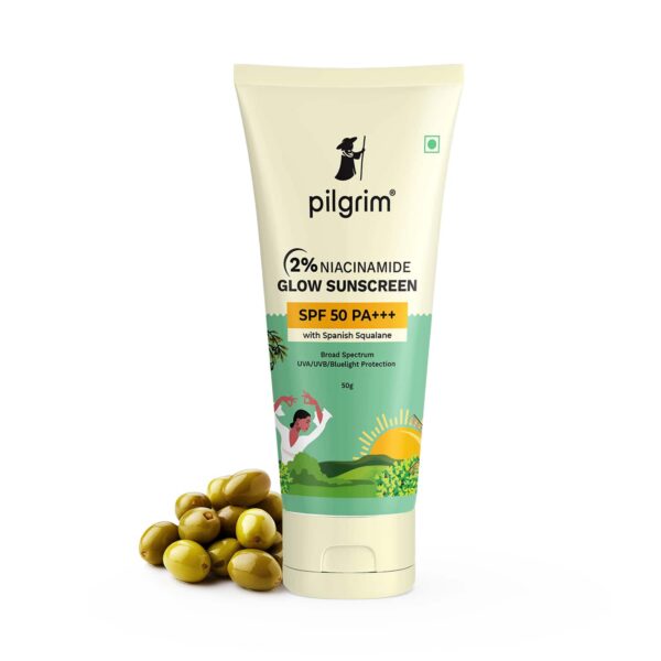 Pilgrim 2% Niacinamide Glow Sunscreen SPF 50 PA+++ (50 g) - Pilgrim