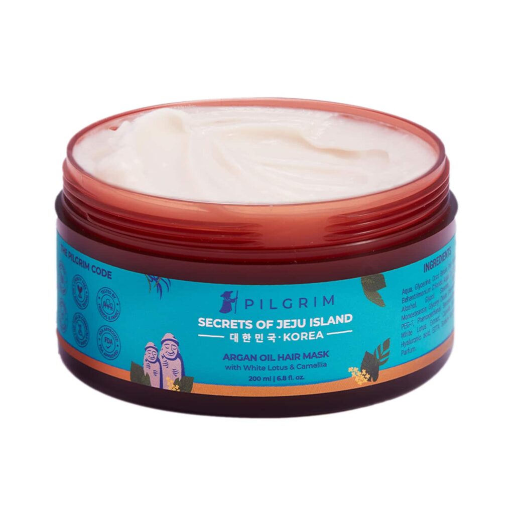 Pilgrim Argan Oil Hair Mask With White Lotus & Camellia (200g) - Pilgrim