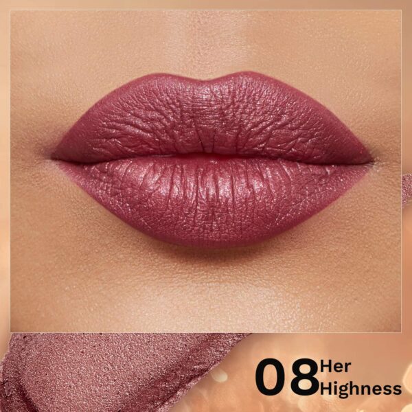 Pilgrim Glitter Lipstick Luxurious 3D Glitter Formula With Matte Finish - 08 Her Highness (4.2 g) - Pilgrim