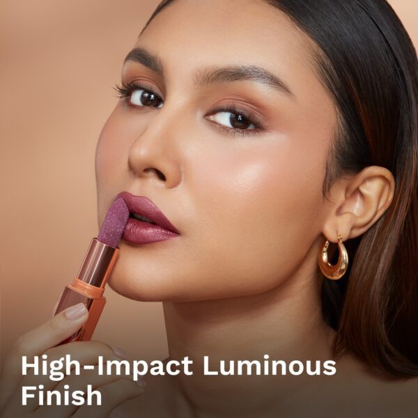 Pilgrim Glitter Lipstick Luxurious 3D Glitter Formula With Matte Finish - 08 Her Highness (4.2 g) - Pilgrim