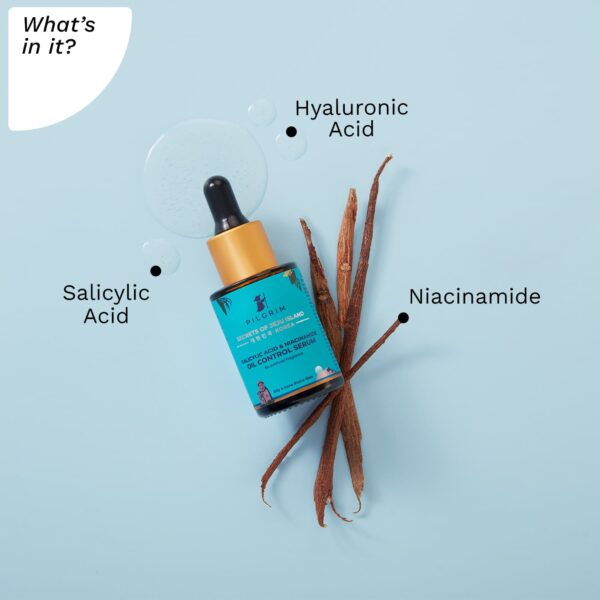 Pilgrim Salicylic Acid & Niacinamide Oil Control Serum (30 ml) + Red Vine Face Cream (50 g) Combo - Pilgrim