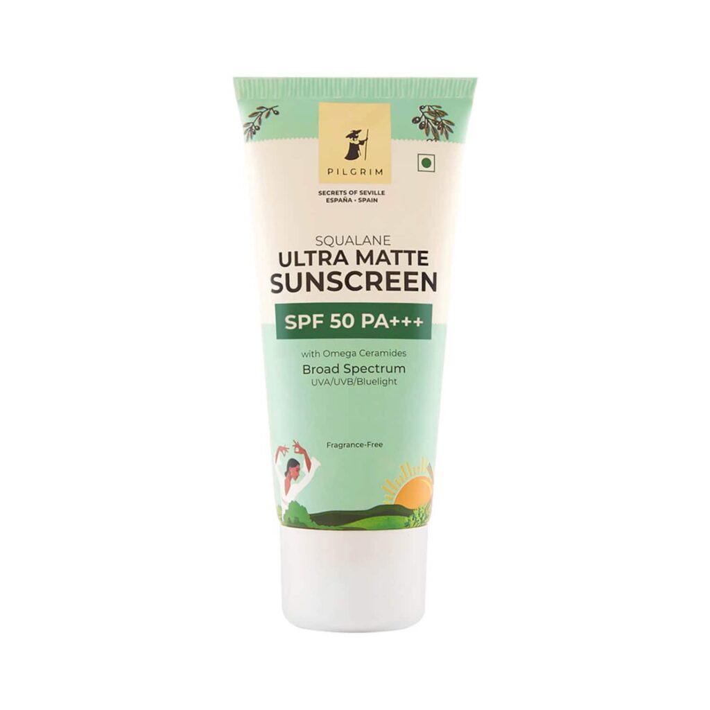 Pilgrim Squalane Ultra Matte Sunscreen SPF 50 PA+++ (50g) - Pilgrim