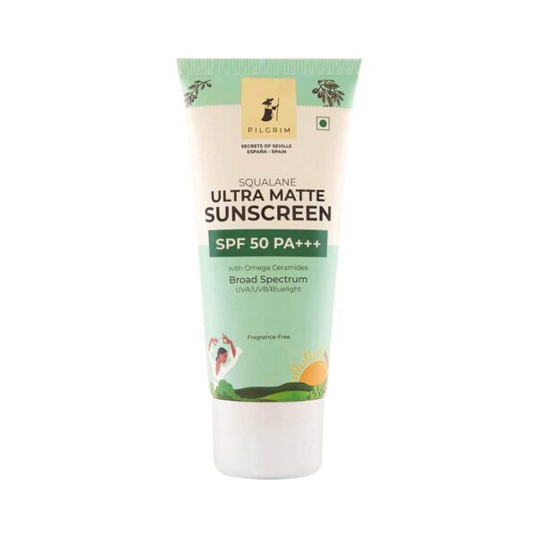 Pilgrim Squalane Ultra Matte Sunscreen SPF 50 PA+++ (50g) - Pilgrim