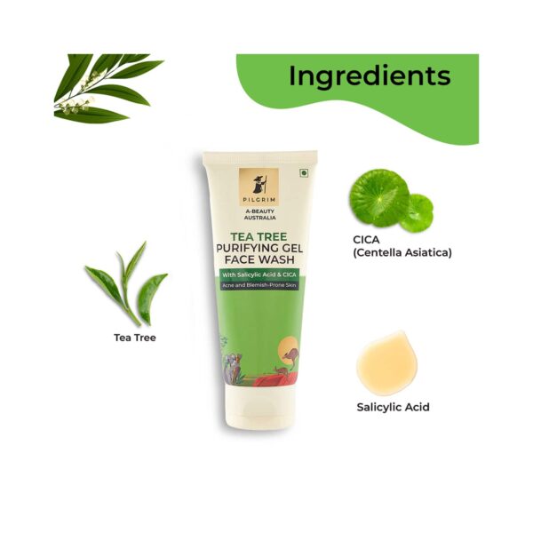 Pilgrim Tea Tree Purifying Gel Face Wash (100ml) - Pilgrim