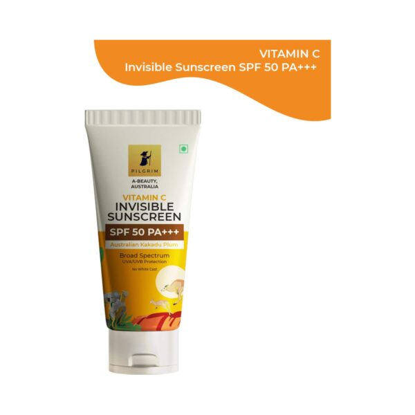 Pilgrim Vitamin C Invisible Sunscreen SPF 50 PA+++ (45ml) - Pilgrim