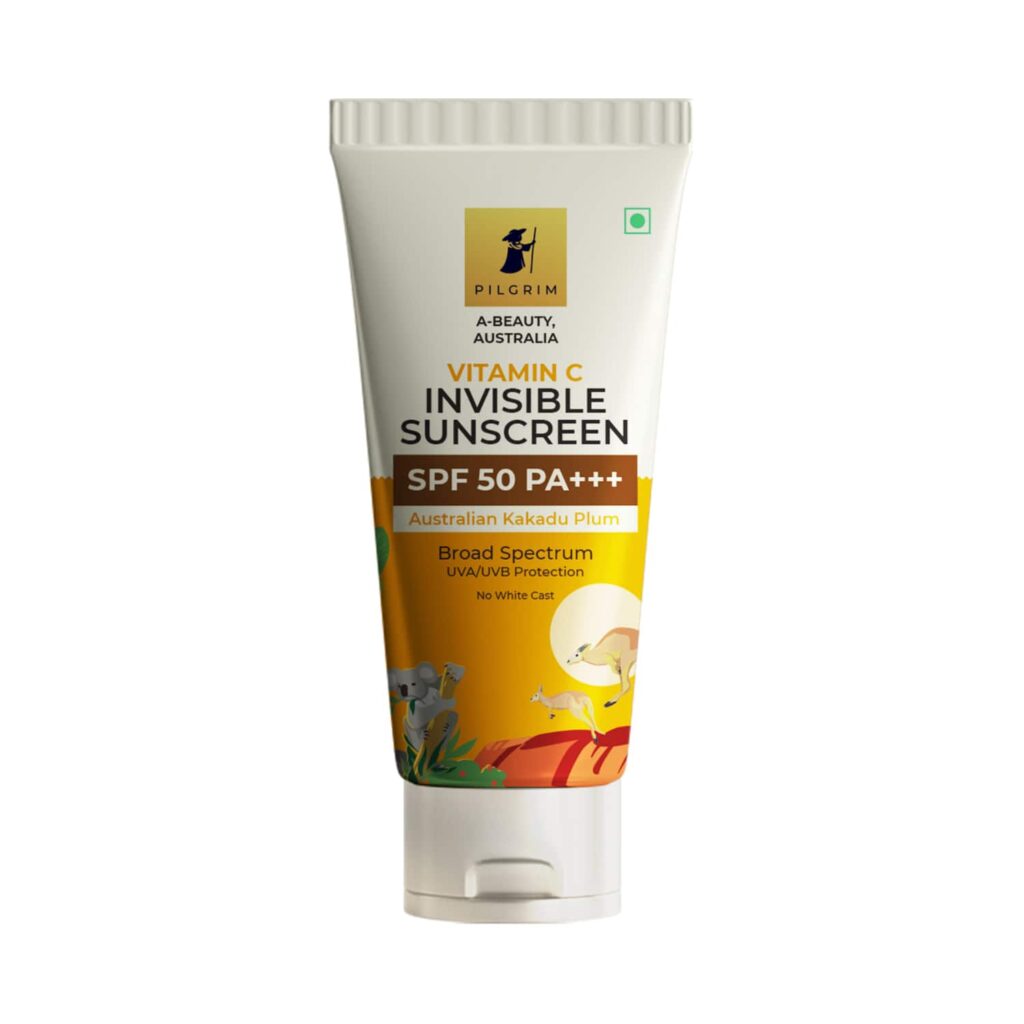 Pilgrim Vitamin C Invisible Sunscreen SPF 50 PA+++ (45ml) - Pilgrim
