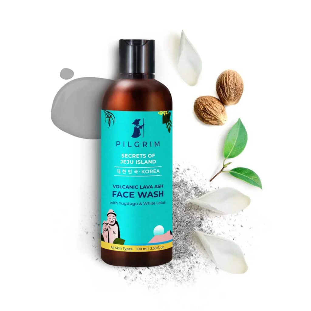 Pilgrim Volcanic Lava Ash Face Wash With Yugdugu & White Lotus (100ml) - Pilgrim