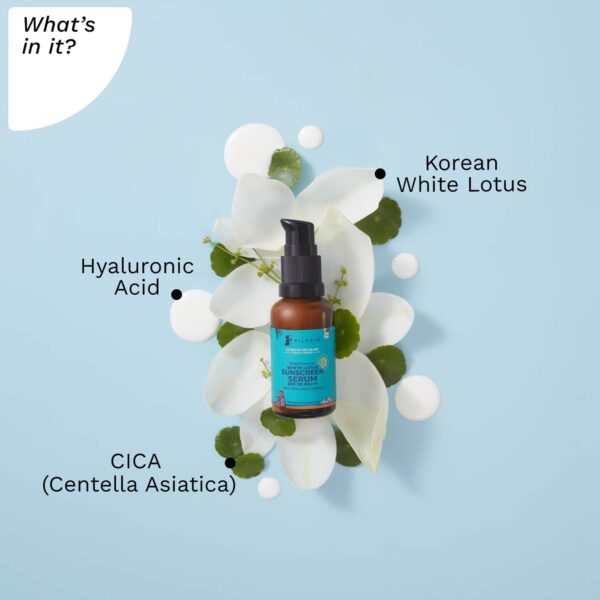 Pilgrim White Lotus Sunscreen Serum SPF 50 PA+++ (30ml) - Pilgrim