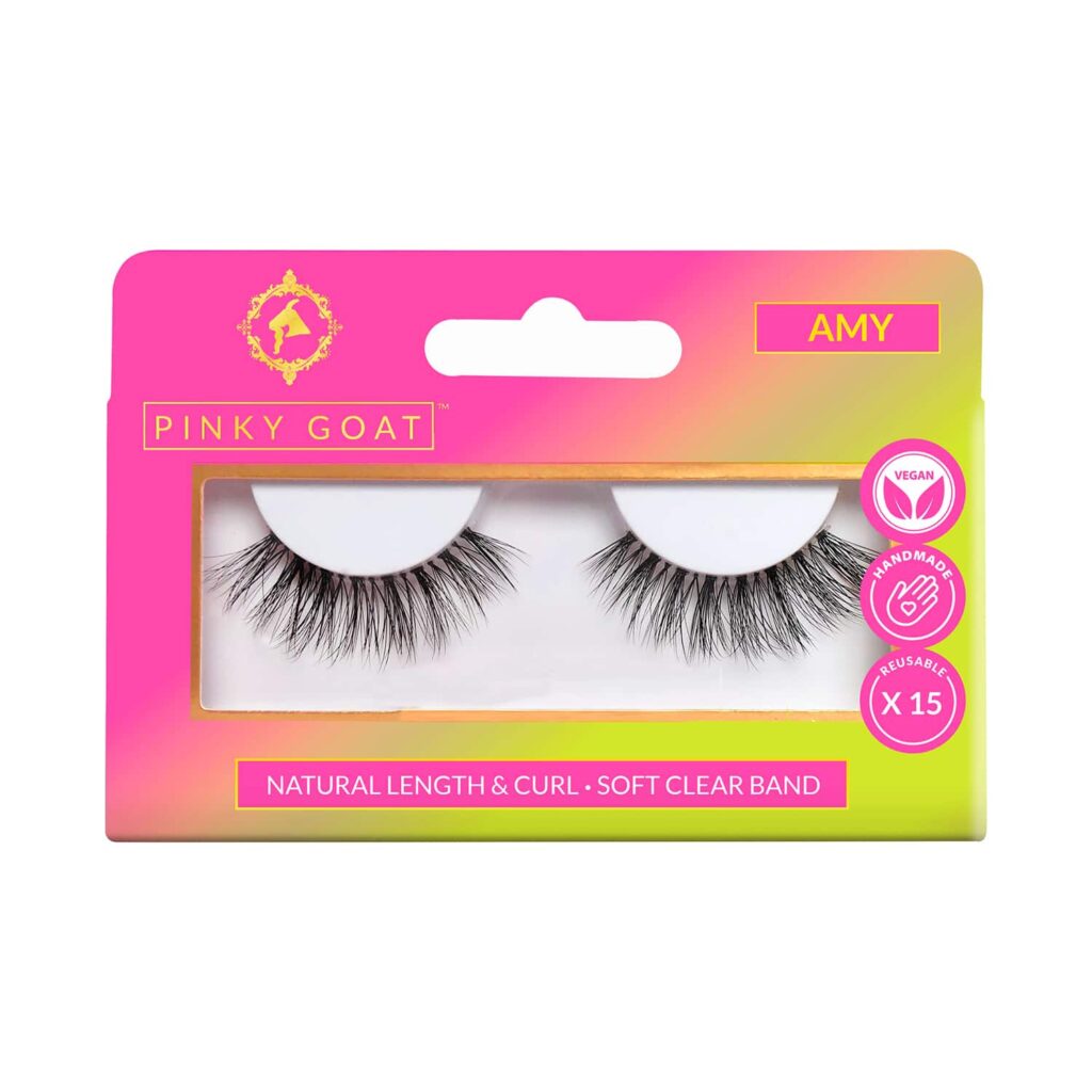 Pinky Goat Amy Vegan Faux Mink False Eyelashes (1 Pair) - Pinky Goat