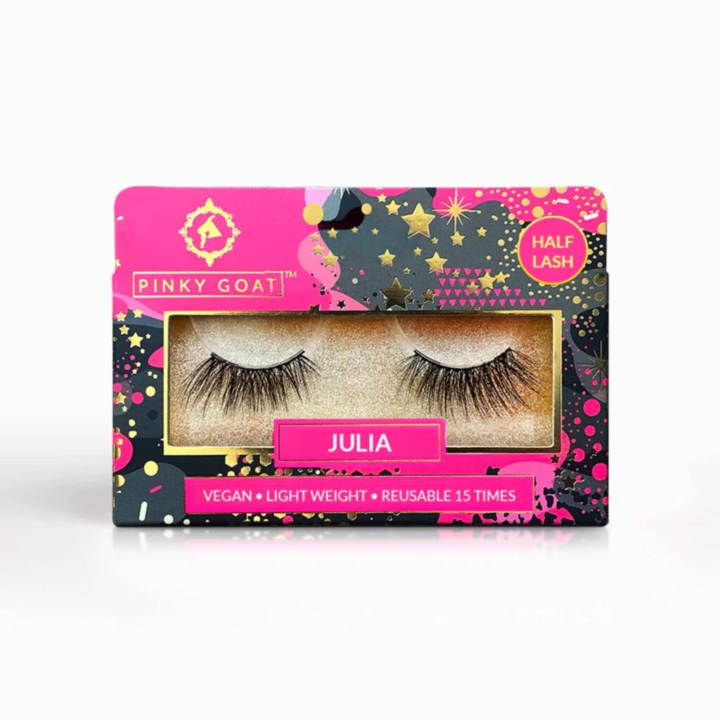 Pinky Goat Julia Half Lash Faux Mink False Eyelashes (1 Pair) - Pinky Goat