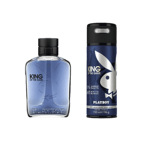 Playboy King For Men Gift Set - (Eau De Toilette 100ml + Body Spray 150ml) (2Pcs) - Playboy