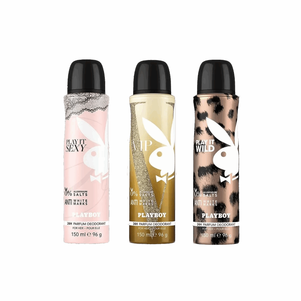 Playboy Sexy + VIP + Wild Deo New Combo Set for Men (3Pcs) - Playboy