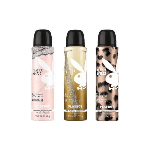 Playboy Sexy + VIP + Wild Deo New Combo Set for Men (3Pcs) - Playboy