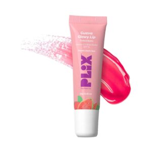 Plix Guava Glowy Tinted Lip Balm For Smooth, Buttery Soft Lips With SPF 15 (12g) - Plix